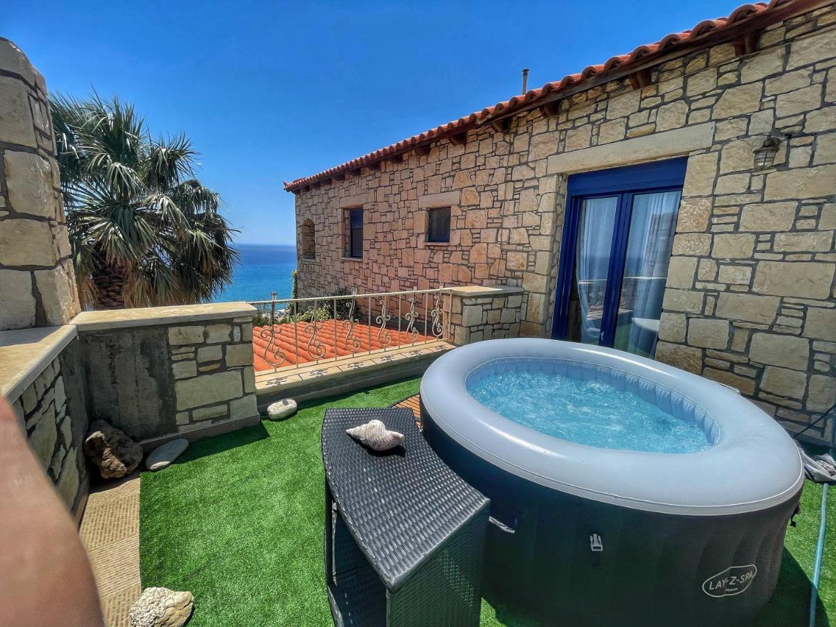 Elouthia Residence With Sea View And Hot Tub Tsoutsouros  Ngoại thất bức ảnh